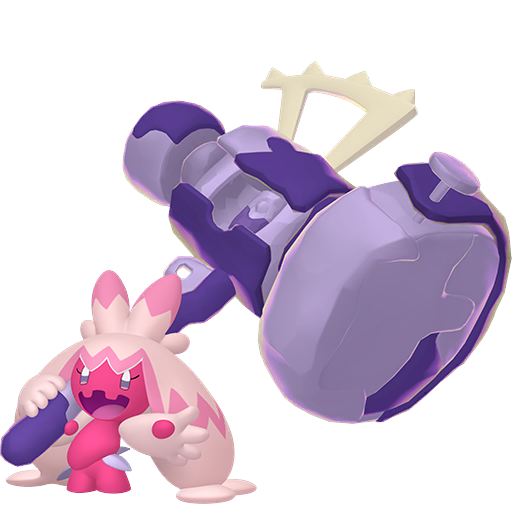 Tinkaton sprite from Pokemon Pokopia showing the Hammer Pokemon with Engineer specialty