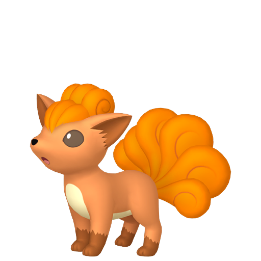 Vulpix sprite from Pokemon Pokopia showing the Fox Pokemon with Burn specialty