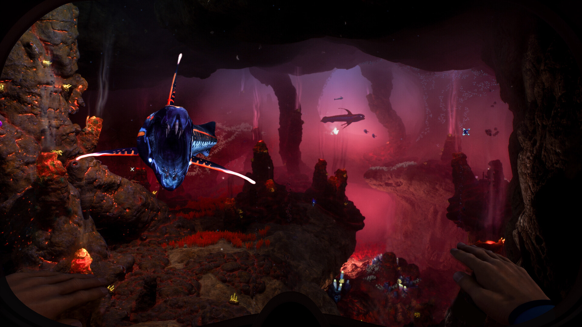 Official Subnautica 2 Steam screenshot showing underwater biome exploration