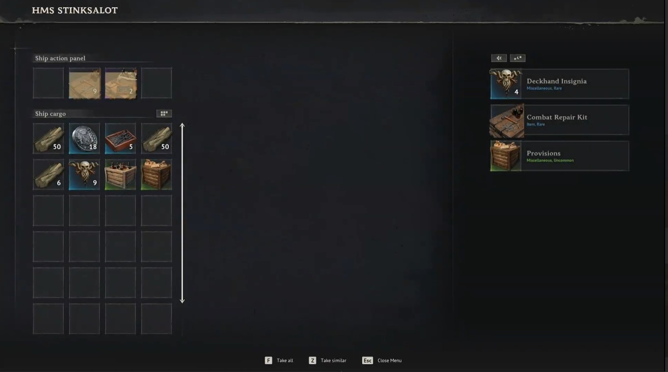 Windrose looting supplies from a boarded enemy vessel
