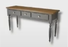 inZOI living room furniture - Wide Wooden Console Table