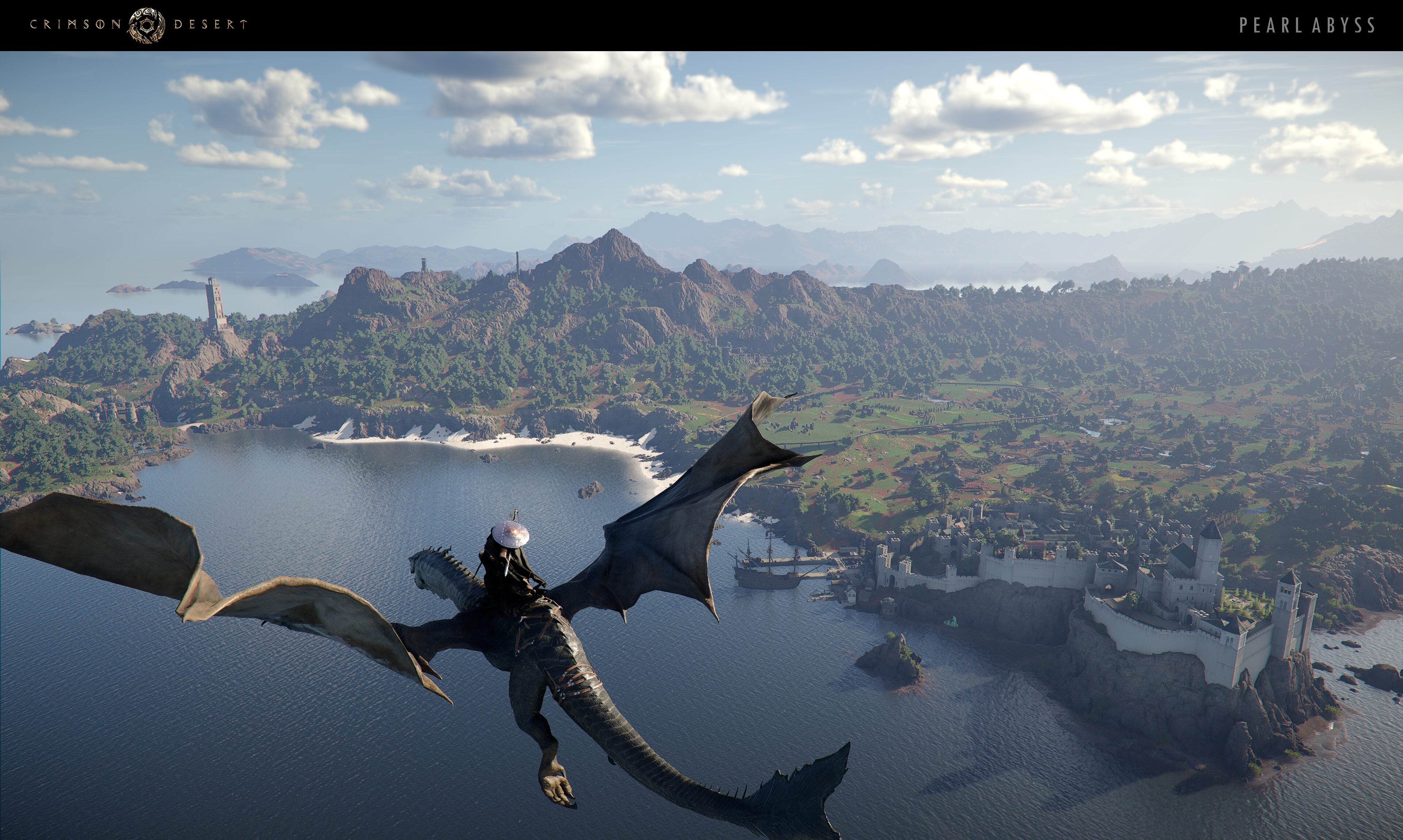 Crimson Desert gameplay showing vast open world environment
