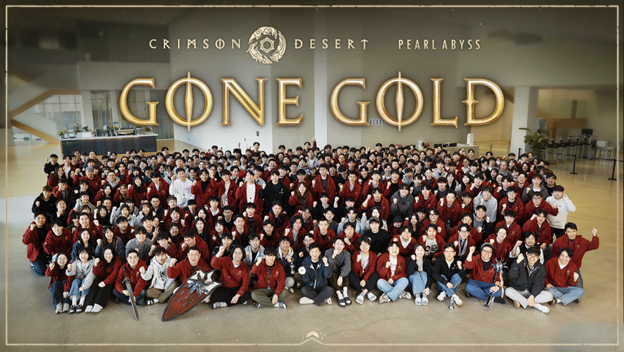Crimson Desert Gone Gold announcement artwork