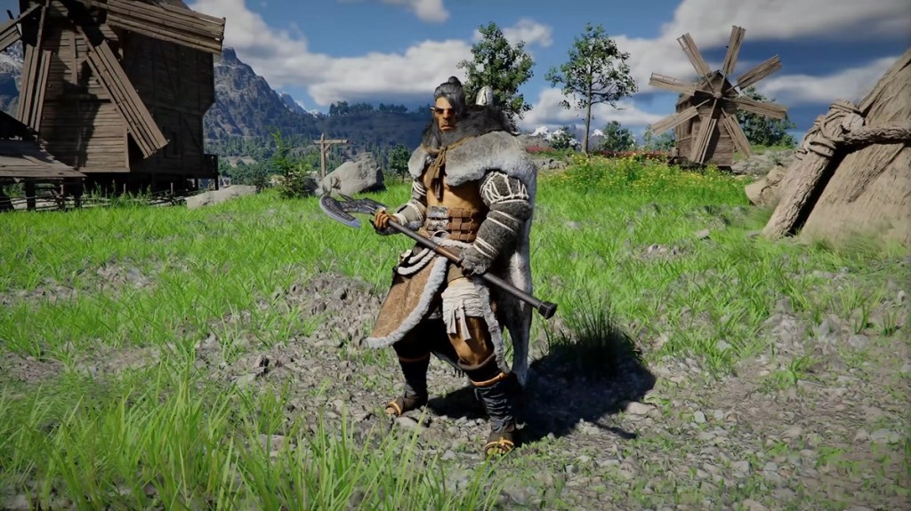 Axe weapon combat in Crimson Desert