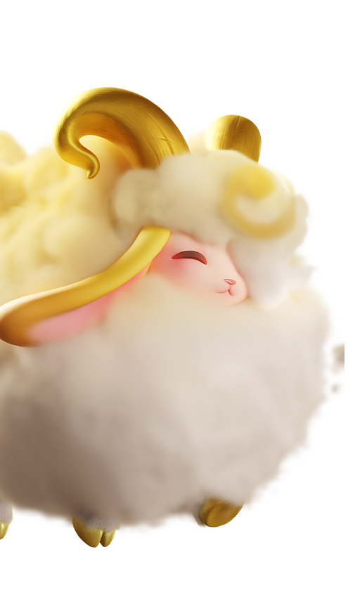 Official full-body artwork of the Aniimo Turbo in its Cloudmist Form, a Wind element Support role creature