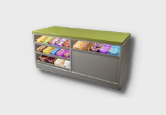 Minimalist Convenience Store Cashier Counter furniture item in inZOI