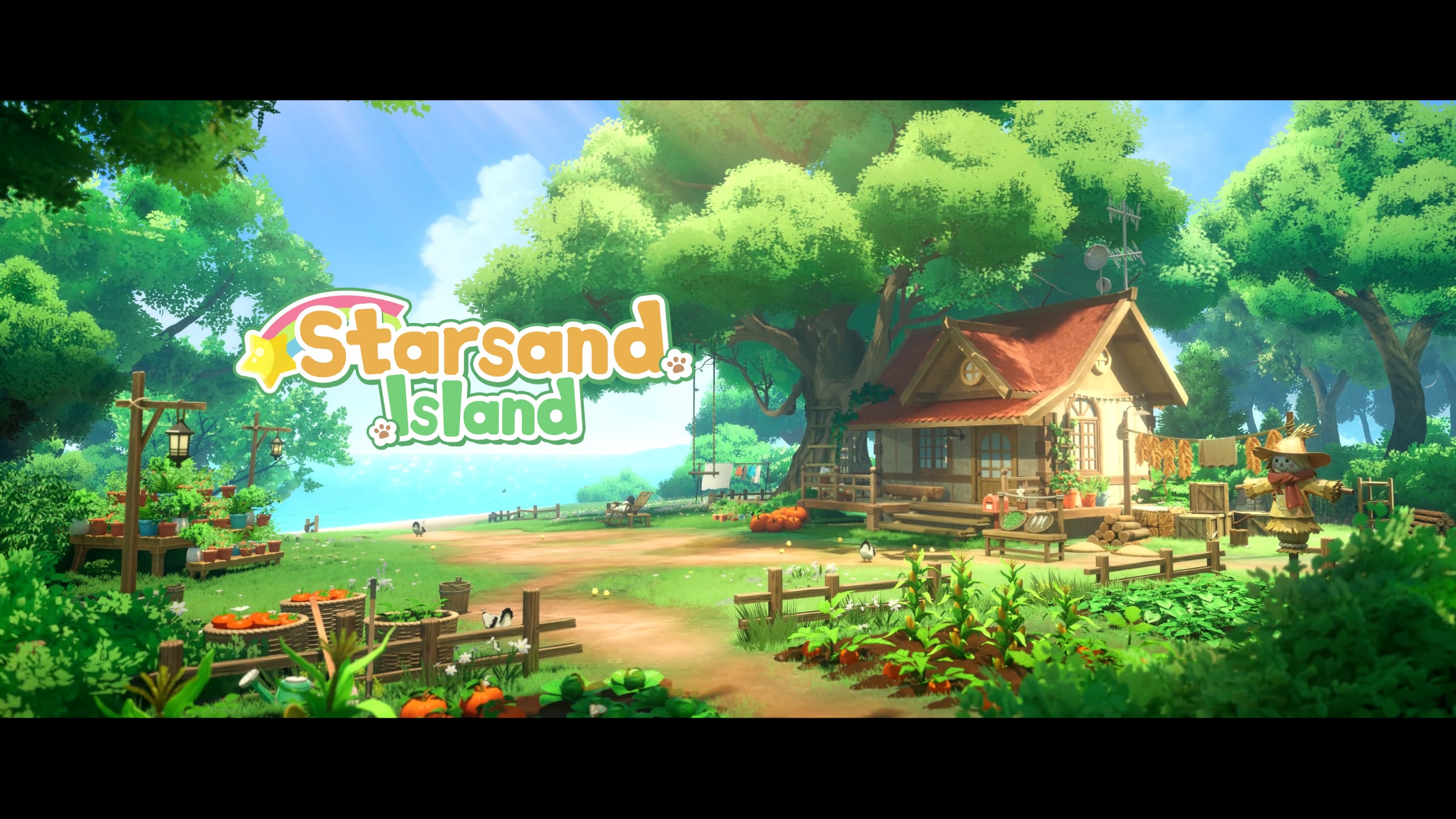 Starsand Island key art showing the island landscape and title logo