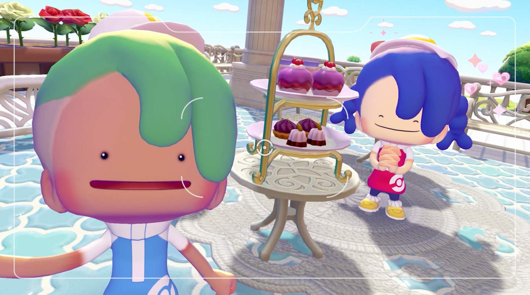 GameShare multiplayer feature showing two players exploring a Pokopia world together