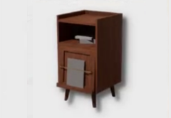 Wooden Side Table Bookshelf furniture item in inZOI
