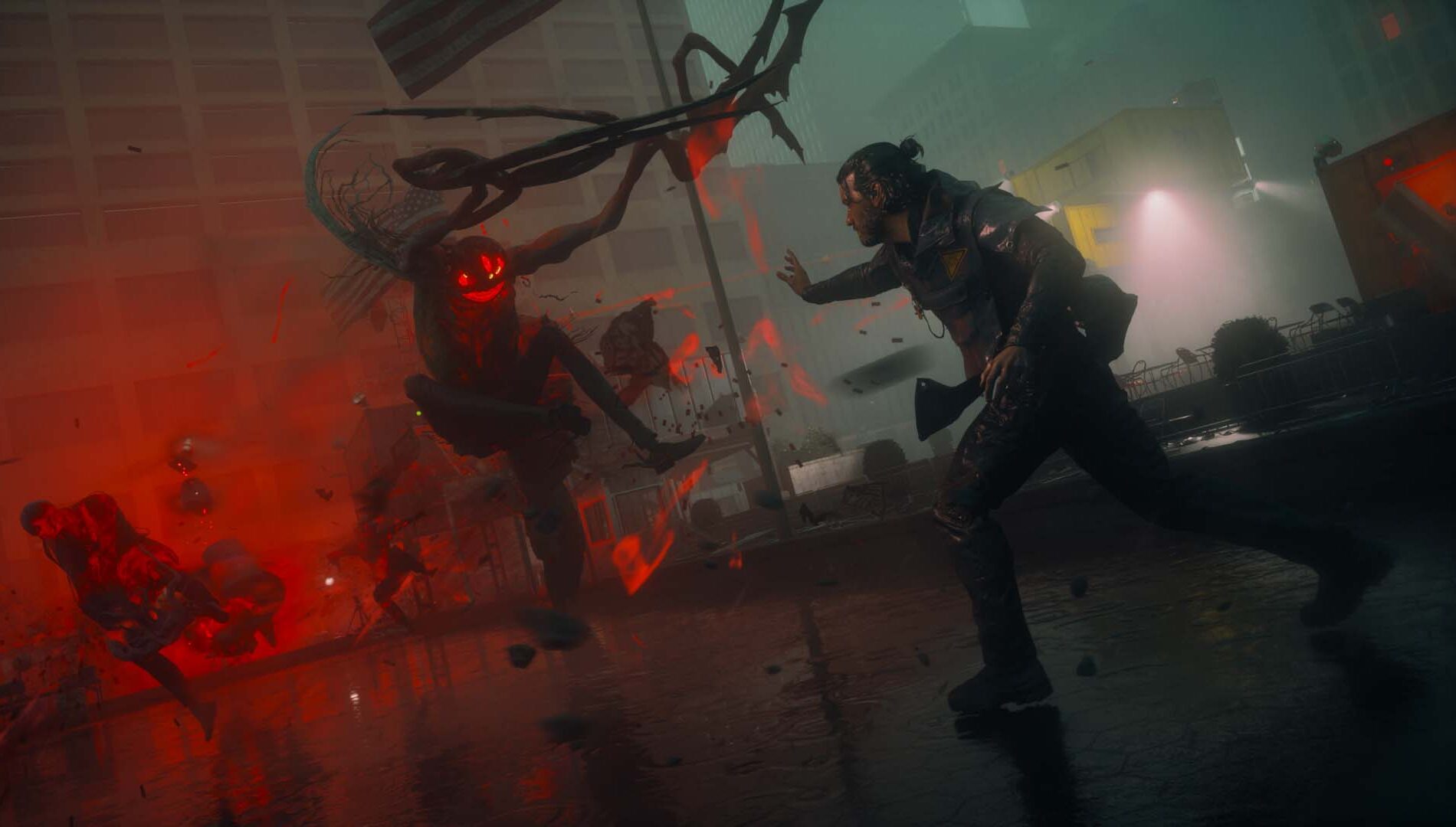 The Aberrant shifting between blade and scythe forms mid-combo against aberrant enemies
