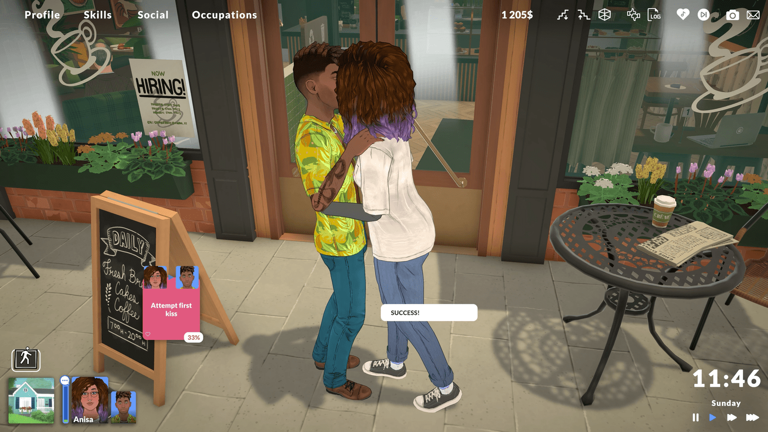 Paralives Parafolk character interaction scene in live mode