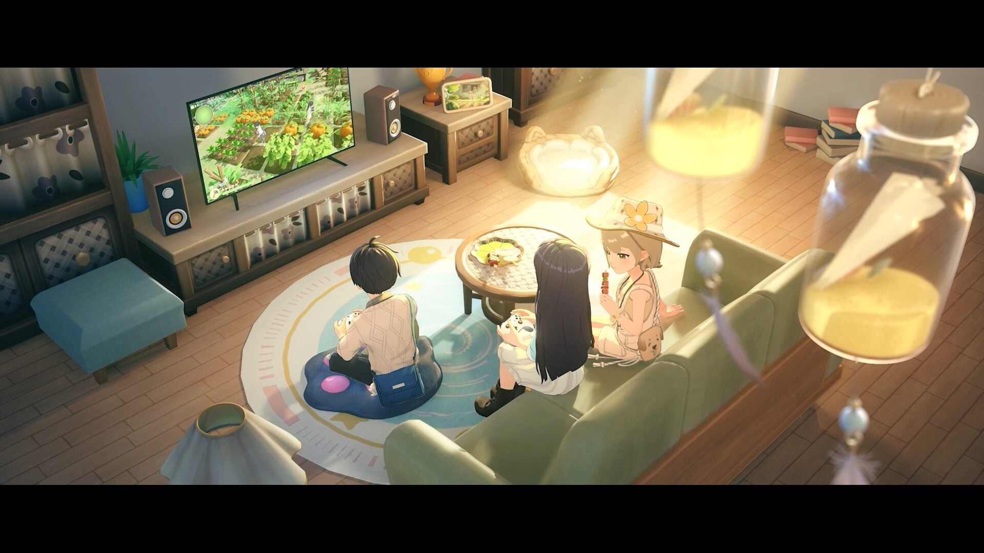 Cozy living room scene with cohabitation partner