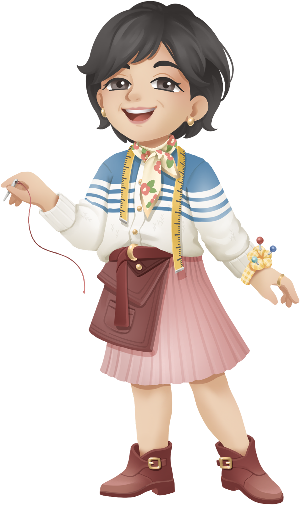 Full-length character illustration of Linda from Loftia.