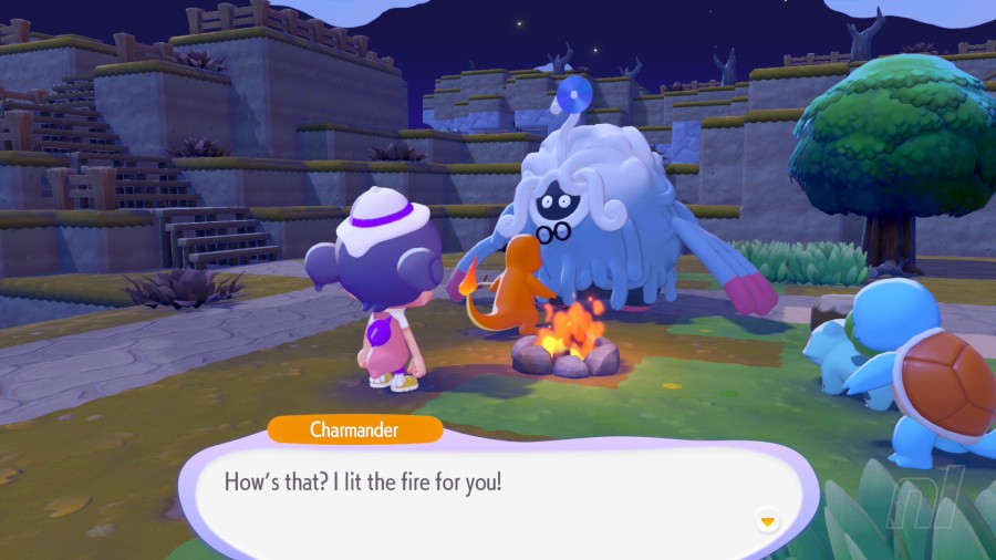 Building and construction mechanics shown in handheld mode from the Nintendo Life review