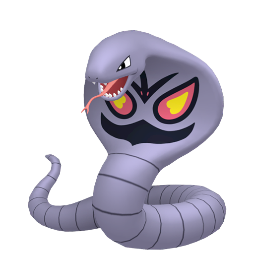 Arbok sprite from Pokemon Pokopia showing the Cobra Pokemon found in Dark habitats