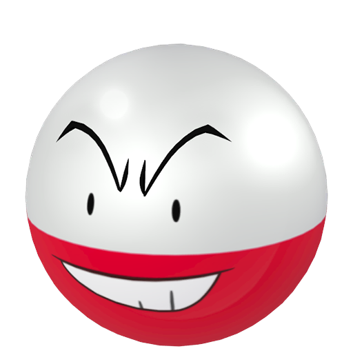 Electrode sprite from Pokemon Pokopia showing the Ball Pokemon with Explode and Generate specialties