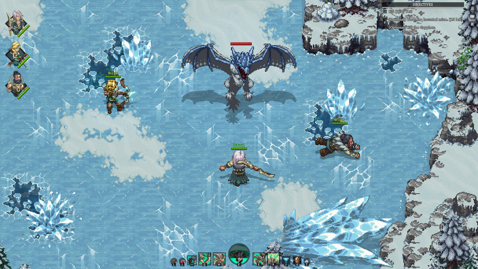 Combat against enemies in Drakantos