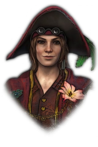 Rosalinda Mercer portrait, the hireable Alchemist NPC