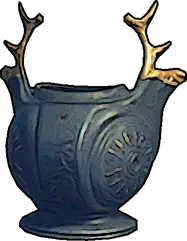 Pot with Golden Horns