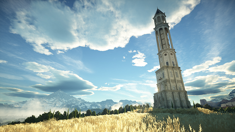 Companion characters sitting around a campfire