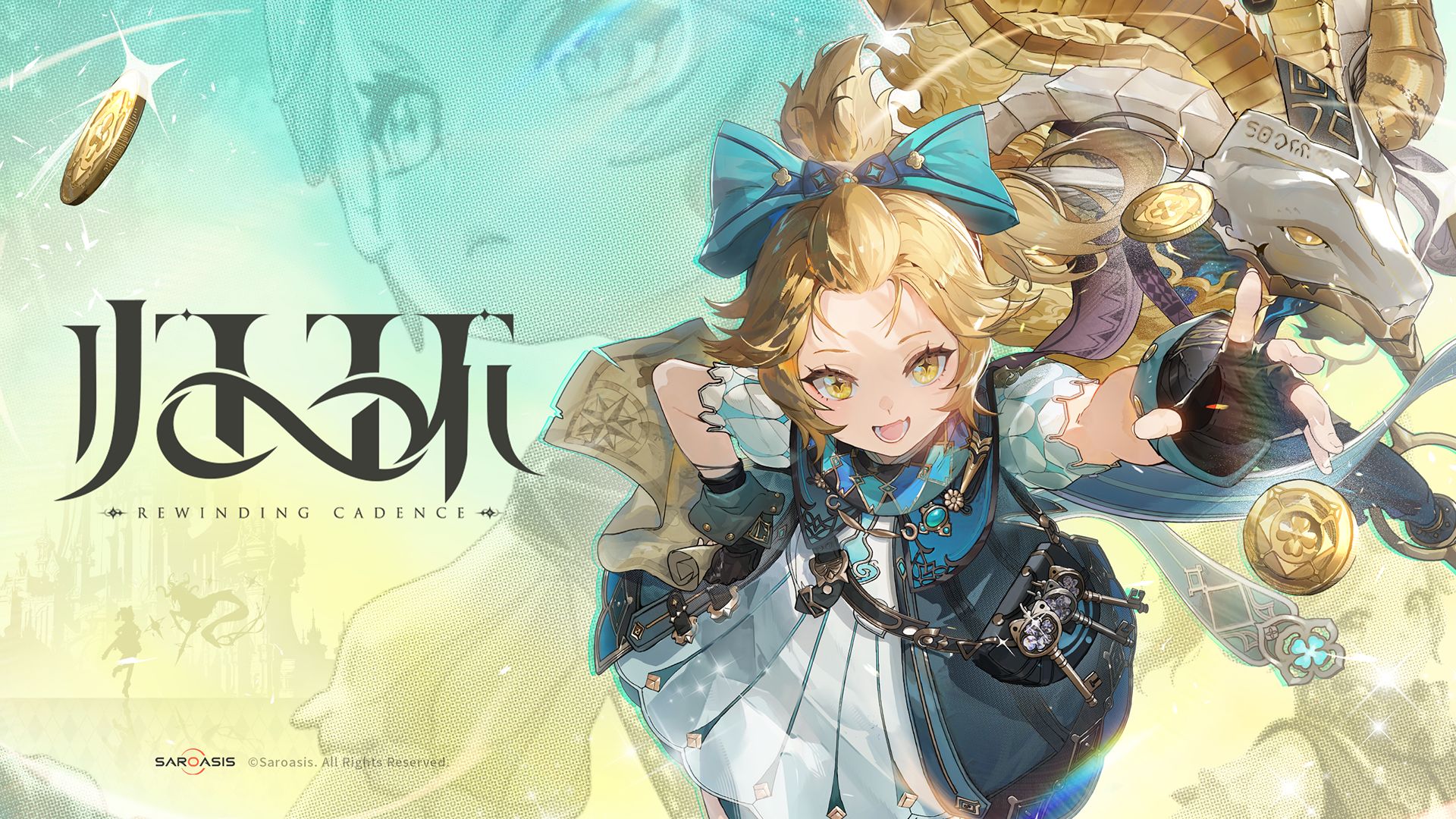 Rewinding Cadence key art for the character trailer released in July 2026, showing a Spirit Speaker with her ram-formed spirit companion