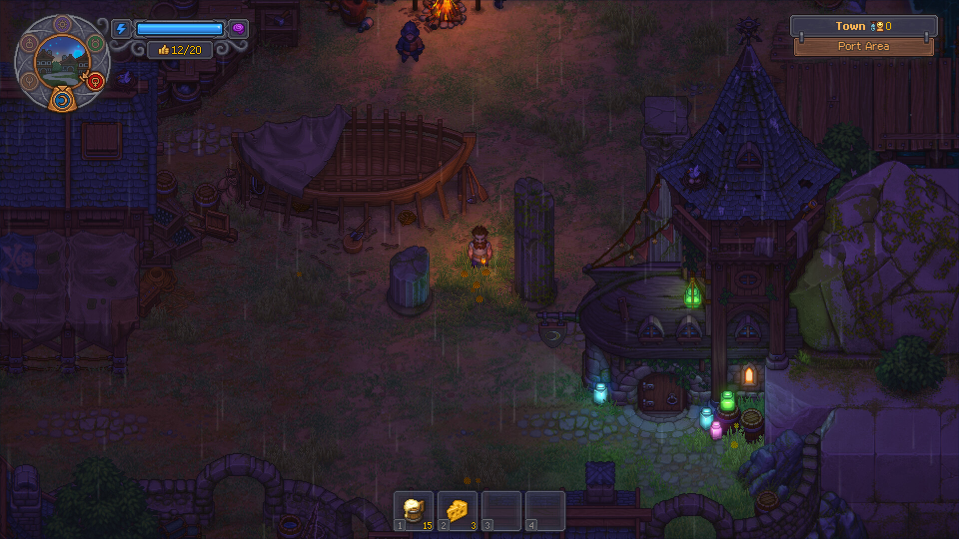 Graveyard Keeper 2 screenshot of a kingdom vista showing the medieval landscape during the apocalypse