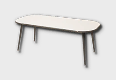 Chrome Accented Dining Table