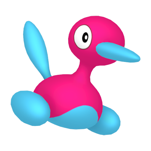 Porygon2 sprite from Pokemon Pokopia showing the Virtual Pokemon with Rarify specialty