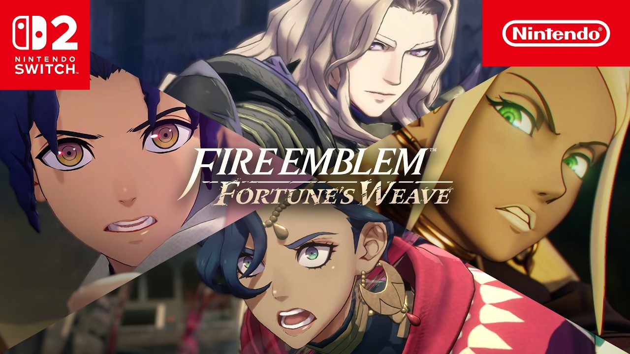 Launch key visual with close-ups of Cai, Dietrich, Theodora and Leda, the four Heroes whose routes the story follows