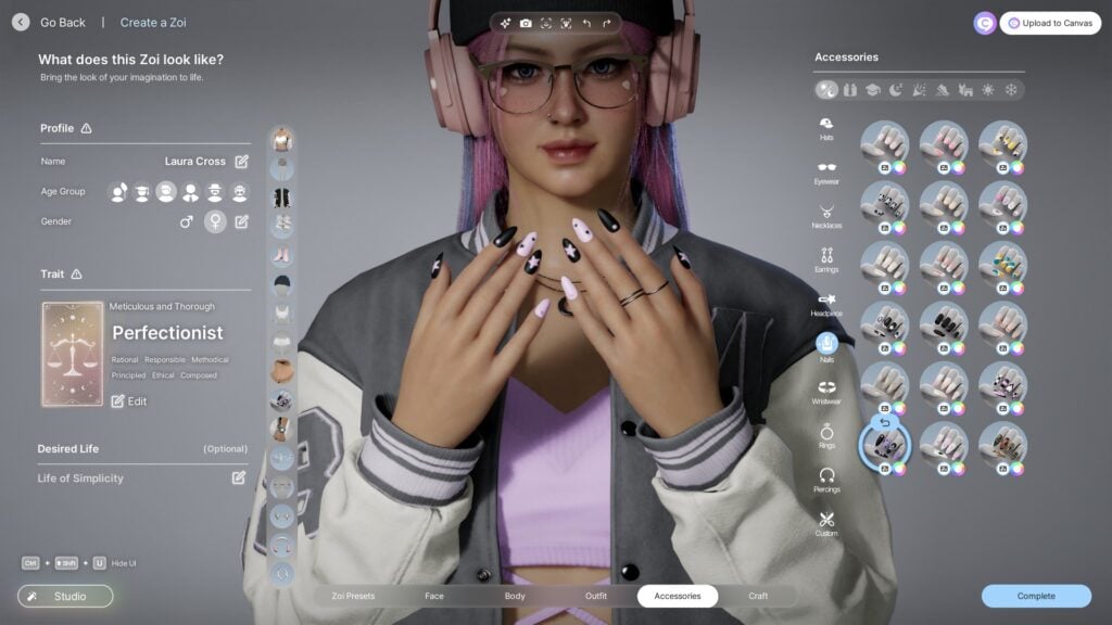 Watch customization with band and face options in inZOI's Create a Zoi