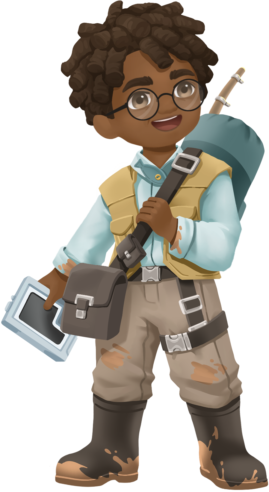 Full-length character illustration of Kassim from Loftia.