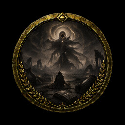 Round badge icon for the achievement At the End of the Story