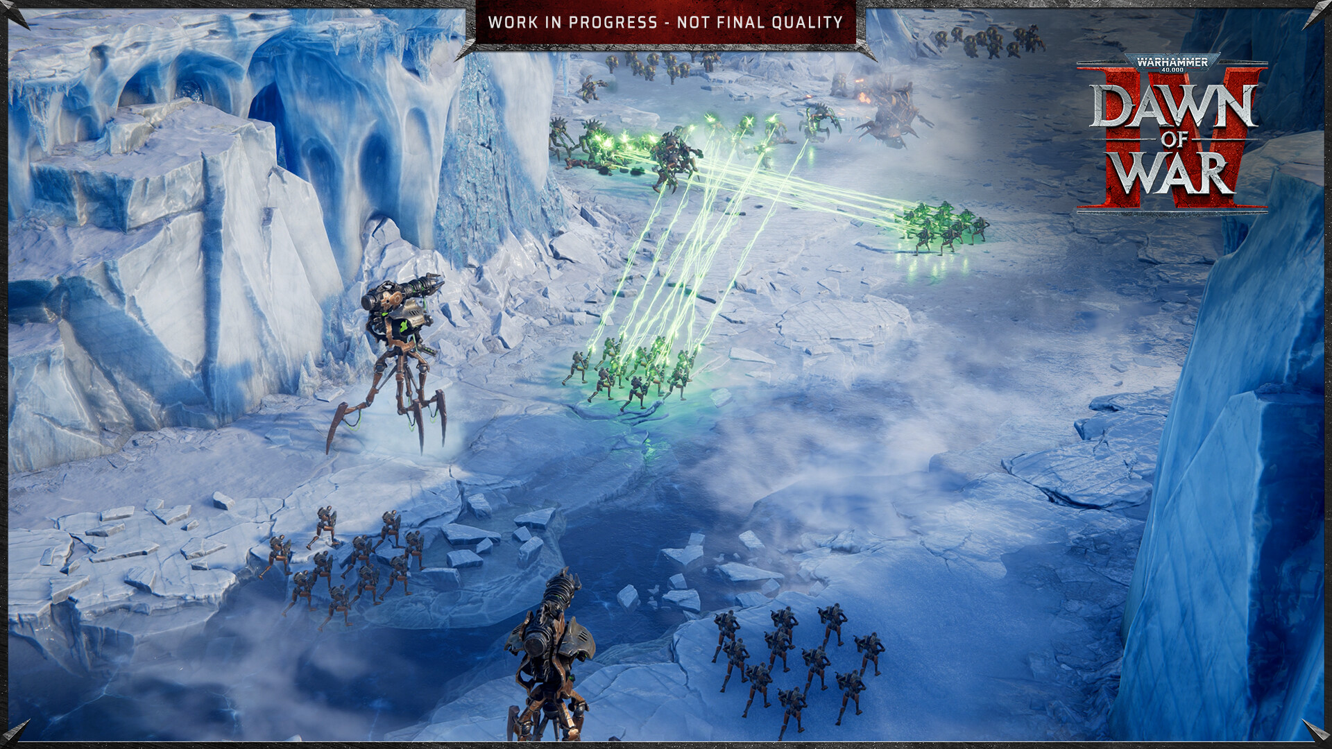 Holding the line against waves of enemies in Dawn of War IV