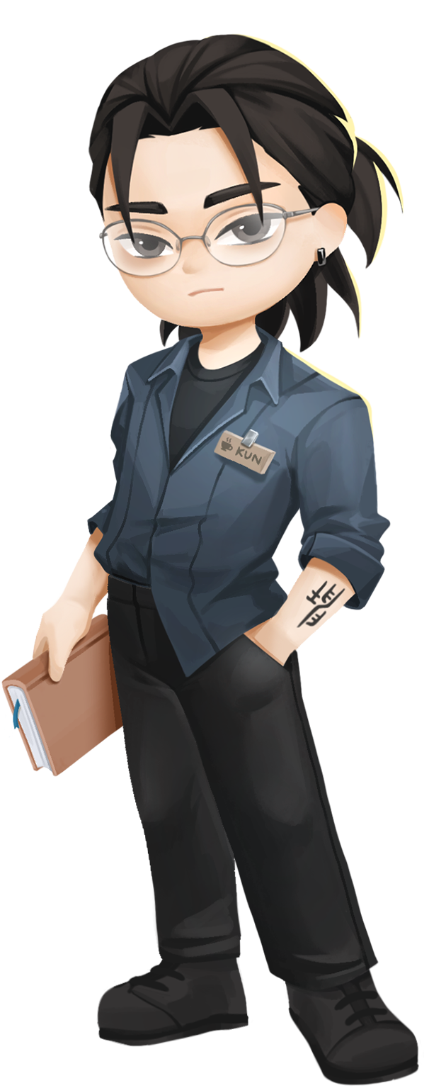 Full-length character illustration of Kun from Loftia.