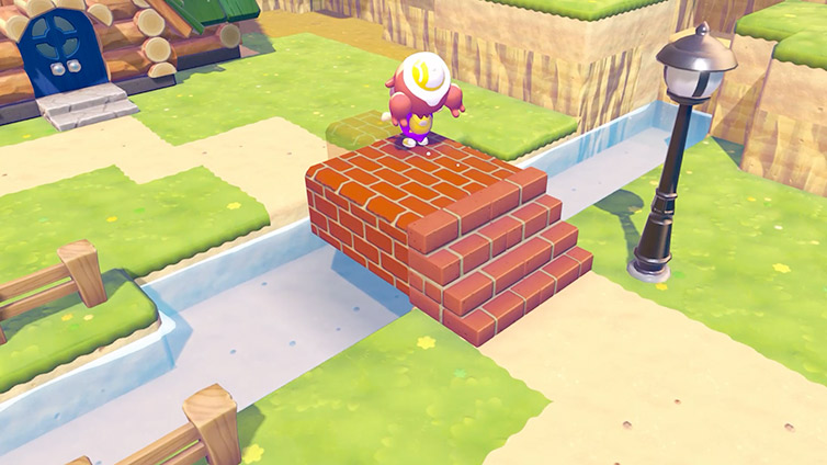 Placing and arranging crafted furniture and decorations in the Pokopia world using the placement tool