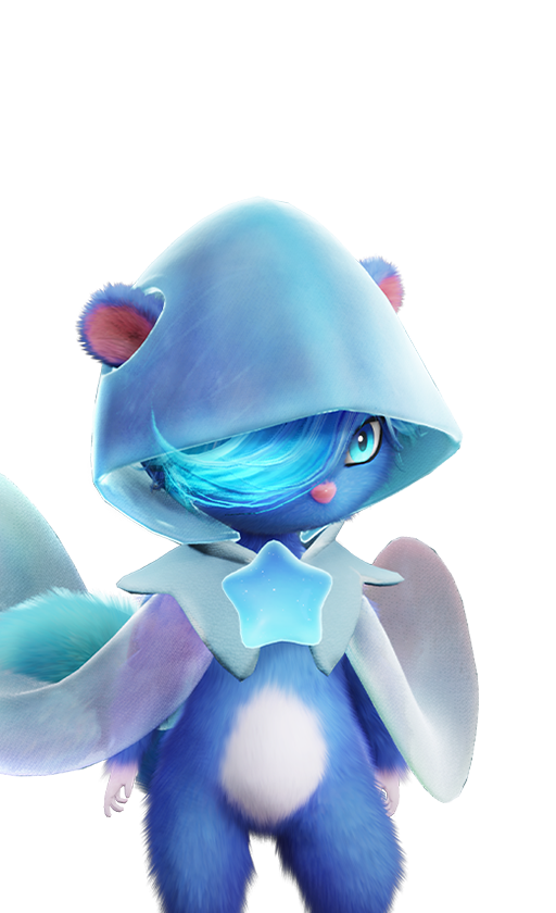 Official full-body artwork of the Aniimo Stellarys in its Rainstorm Form, a Dark and Water element DPS role creature
