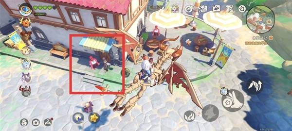 Coco Fruit Plaza central hub in Roco Kingdom: World