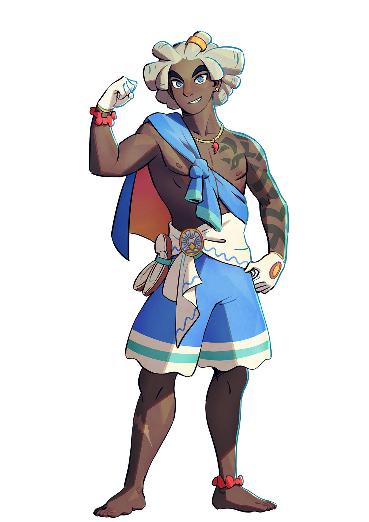 Official character art of Nipo, Costa Linda's Captain