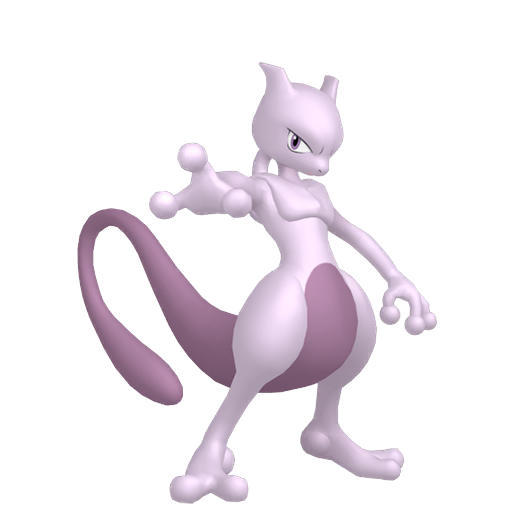 Mewtwo sprite from Pokemon Pokopia showing the Genetic legendary Pokemon from Sparkling Skylands