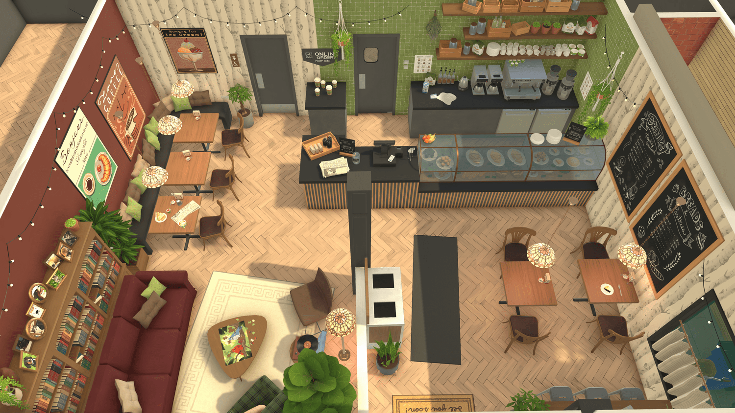 Paralives build mode interior room design with furniture layout