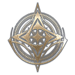 Spiritmaster class emblem, a gold four pointed star inside a circular frame