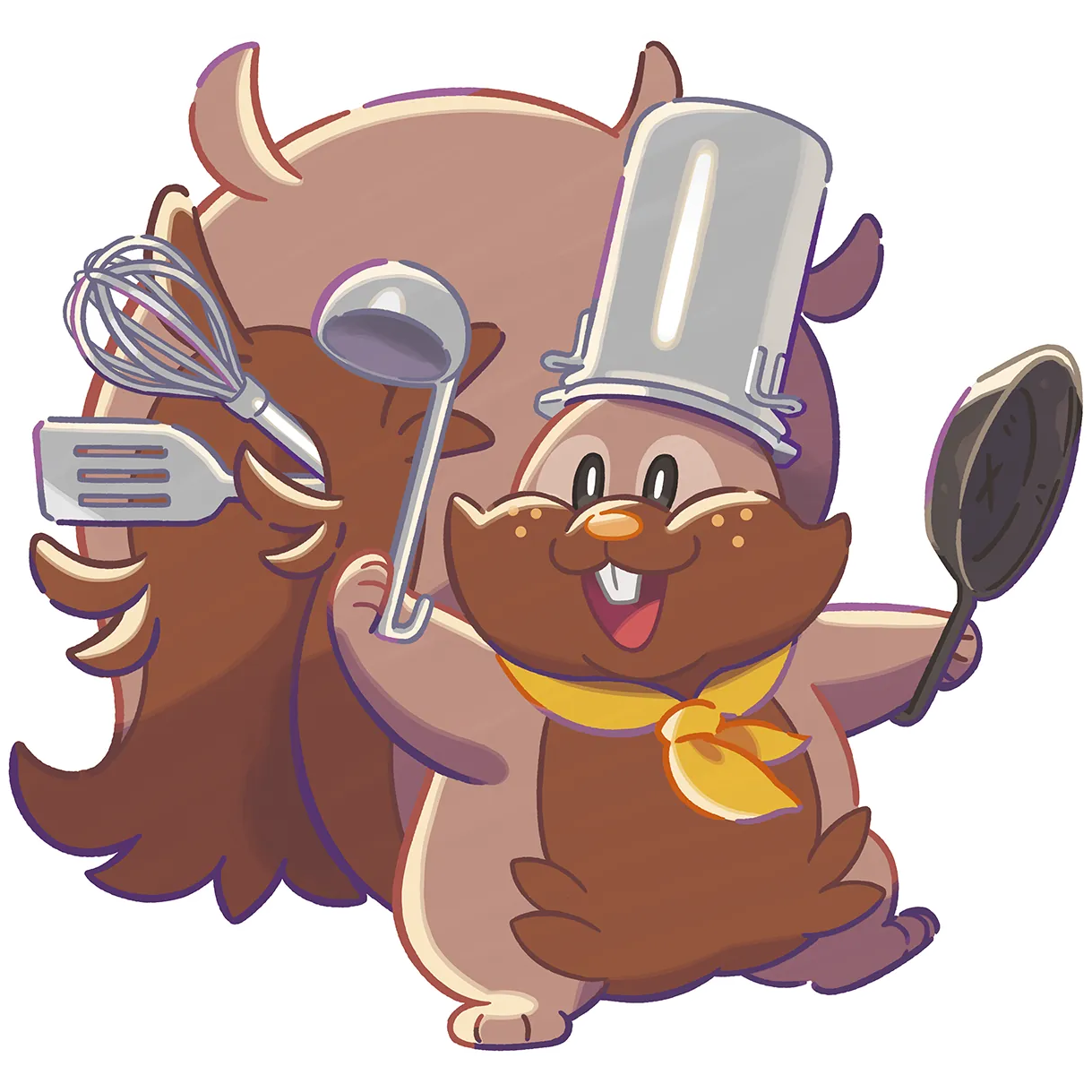Chef Dente the Greedent character art from Pokemon Pokopia