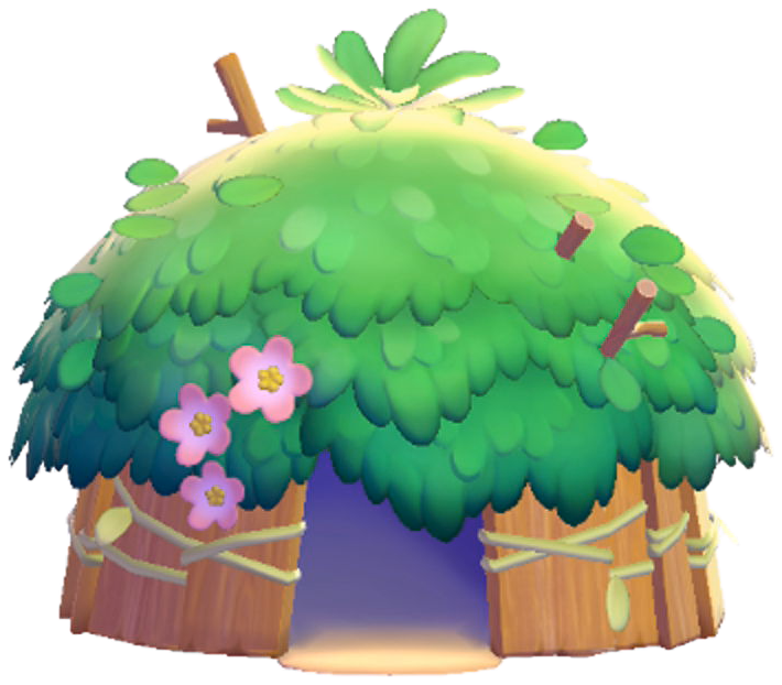 Leaf Hut building kit from Pokemon Pokopia