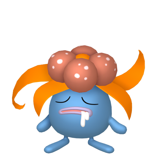 Gloom sprite from Pokemon Pokopia showing the Weed Pokemon with Grow specialty