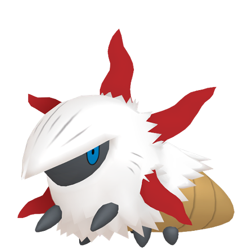 Larvesta sprite from Pokemon Pokopia showing the Torch Pokemon with Burn and Litter specialties
