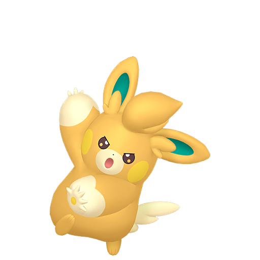 Pawmo sprite from Pokemon Pokopia showing the Mouse Pokemon with Crush and Generate specialties