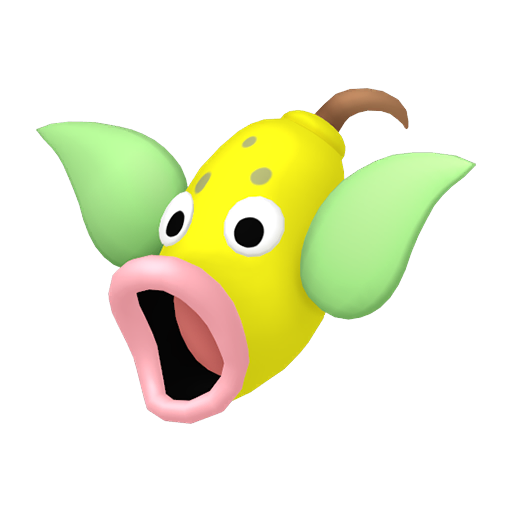 Weepinbell sprite from Pokemon Pokopia showing the Flycatcher Pokemon with Grow and Litter specialties