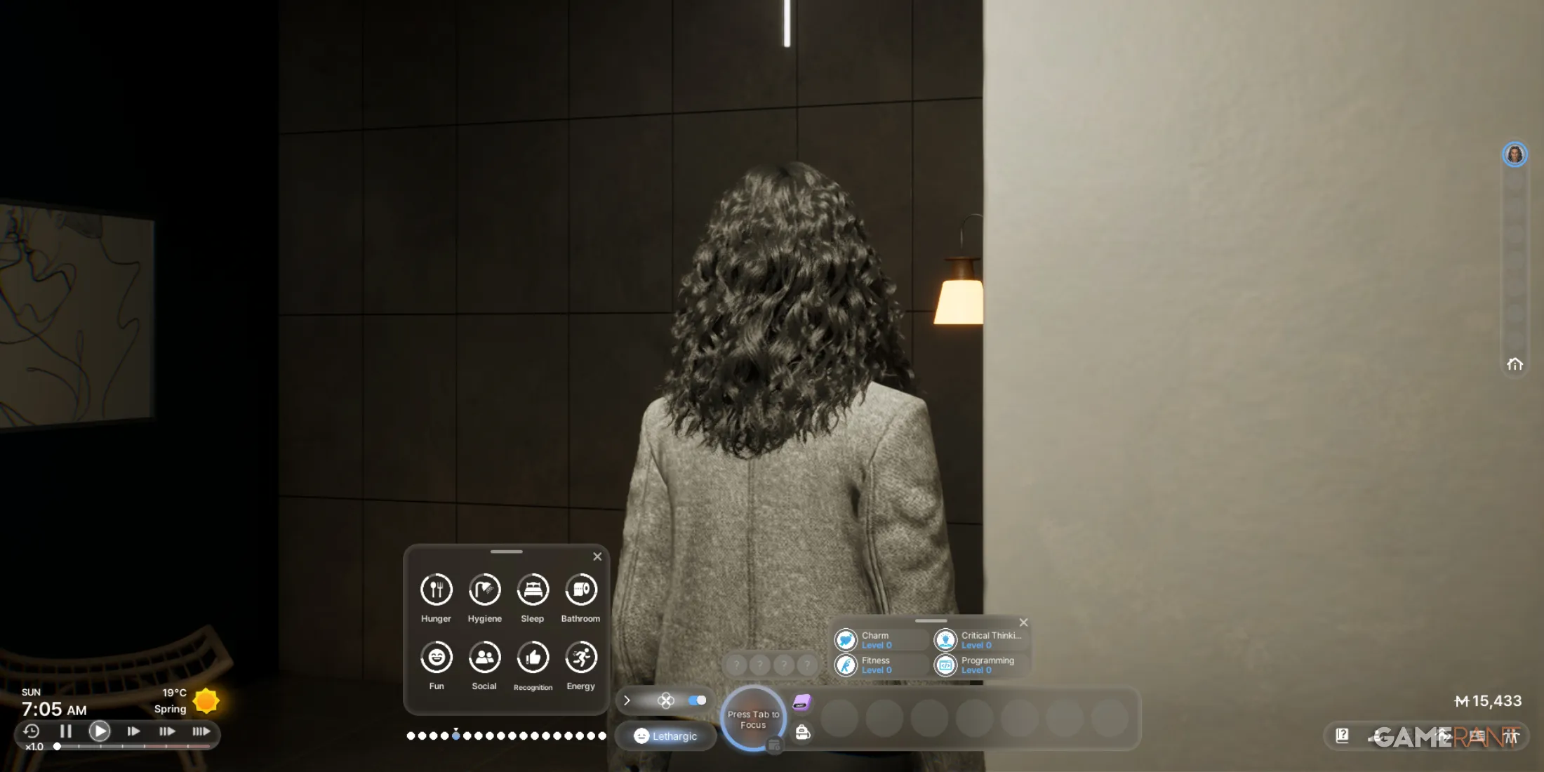 A Zoi exploring in third-person view using WASD controls in inZOI's Live Mode