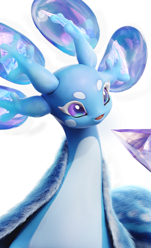 Glacy, No. 016, a Water / Ice-element Heal Aniimo