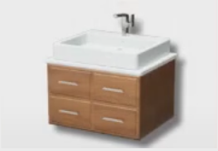 Wooden Base Cabinet Faucet bathroom furniture item in inZOI